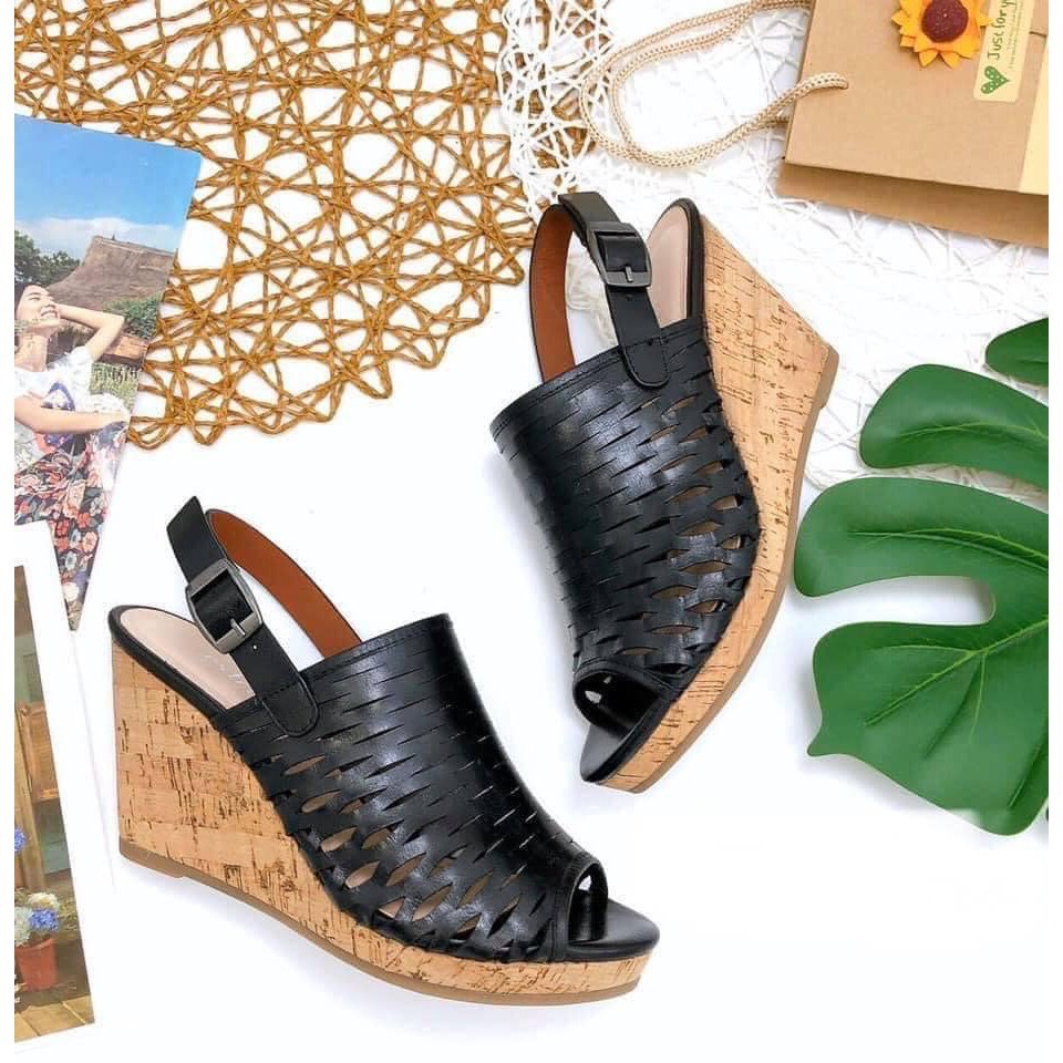Sandal Nữ Đế Xuồng Da Thật VNXK