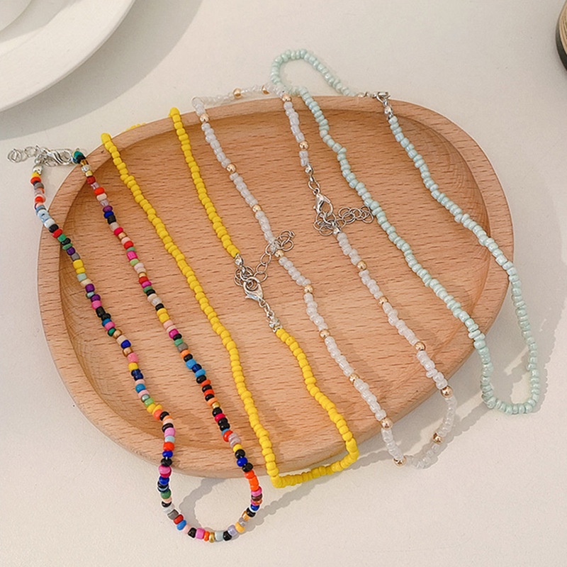 Vòng Cổ Chuỗi Hạt Nhiều Màu Sắc Phong Cách Bohemian Thời Trang Cho Nữ