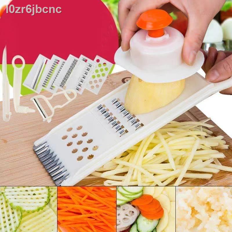 ▥✇Máy cắt rau củ quả đa chức năng 11 cái trong nhà bếp xay cà rốt và khoai tây bào sợi dưa chuột tạo tá