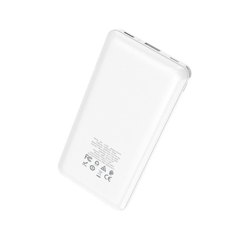 Pin dự phòng sạc không dây di động HOCO J50 Surf dung lượng 10000mAh, đầu ra USB 2A, đèn báo LED - Hàng chính hãng