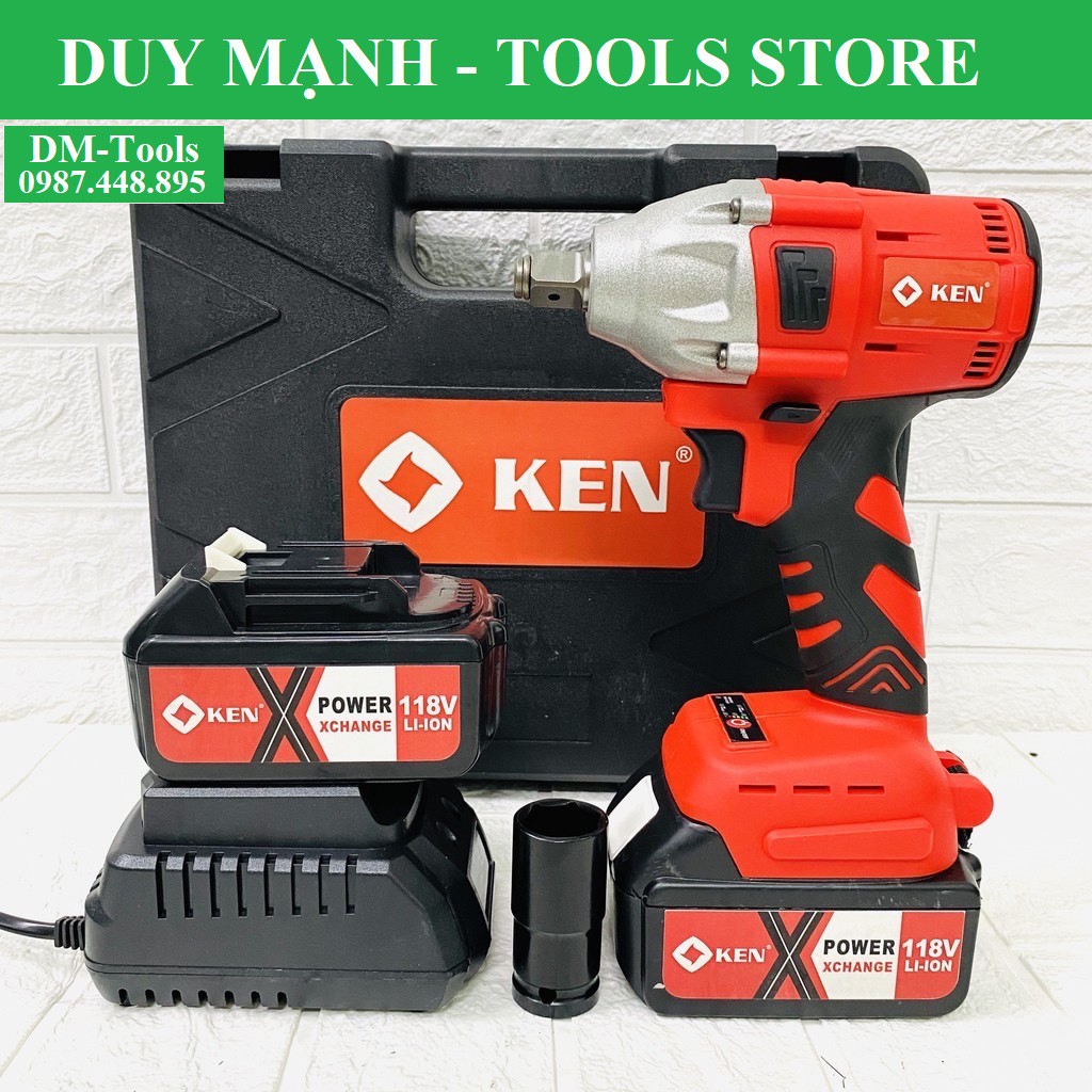 MÁY SIẾT BULONG KEN 118V ĐỘNG CƠ KHÔNG CHỔI THAN, ĐẦU 2 TRONG 1