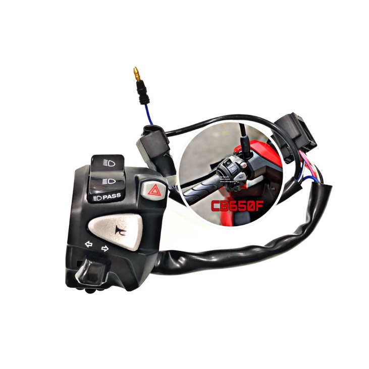 Cùm công tắc trái CB650 có logo full chức năng Vario Raider Sirius Wave Exciter - Công tắt CB 650F