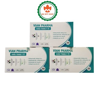 Khẩu Trang Y Tế 4 Lớp Có LOGO,Hộp 50 Chiếc Tác Dụng Kháng Khuẩn,Lọc Khói Bụi Độc Hại.
