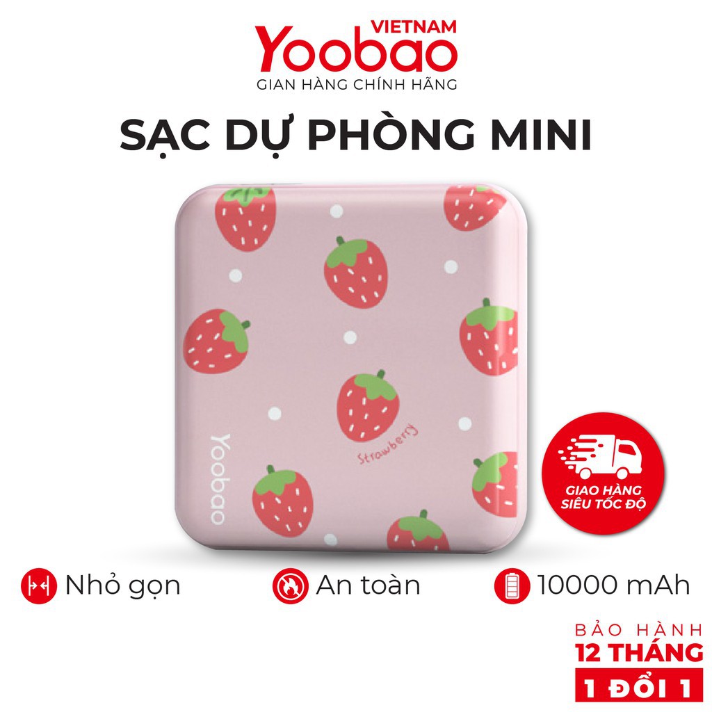 Sạc Dự Phòng Hình Cute 10.000 mAh cao cấp Chinh Hãng 2 Cổng/ nhỏ gọn / sạc nhanh / an toàn. BH 1 năm.