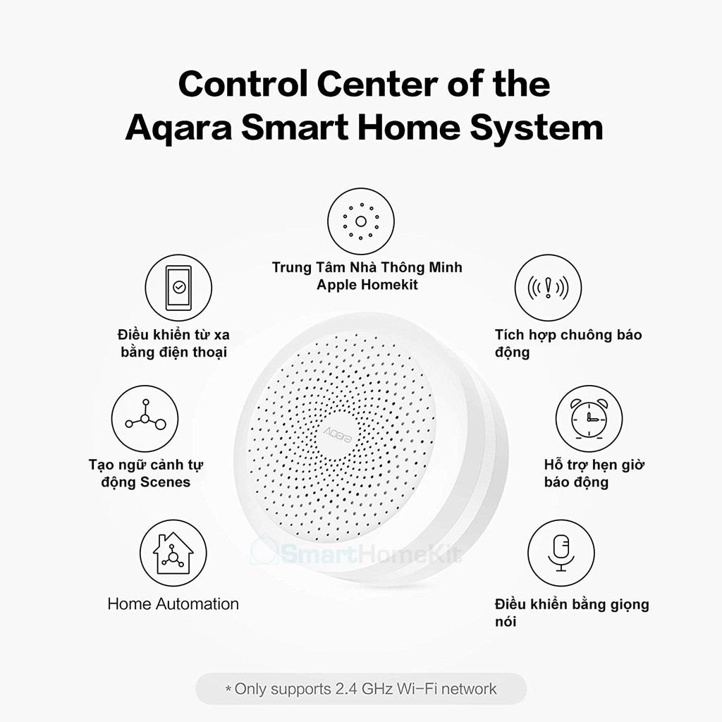 Aqara Hub - Bộ điều khiển trung tâm MiHome Aqara Apple HomeKit (bản M1S)