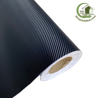 Decal dán xe carbon 3D màu đen nhám [50cm x khổ 120cm] Decal dán điện thoại, dán laptop, dán tường, kính