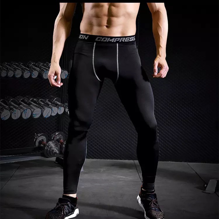 Quần legging dài giữ nhiệt nam LIKEFIT Combat Pro form ôm vải co dãn 4 chiều