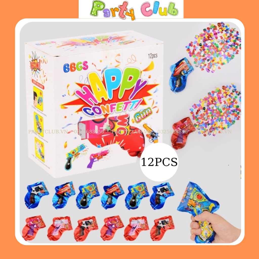 Súng bắn kim tuyến cầm tay - súng confetti dùng trong buổi tiệc