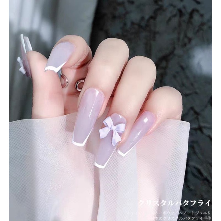 Charm nơ trang trí đính móng, phụ kiện nail hình nơ nail