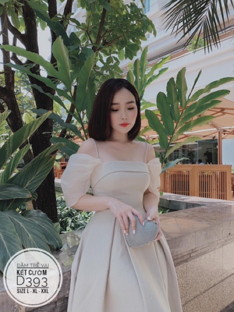 [Mã FATHANG5 giảm 10K đơn 50K] Bigsize Đầm trễ vai kết cườm D393 | BigBuy360 - bigbuy360.vn