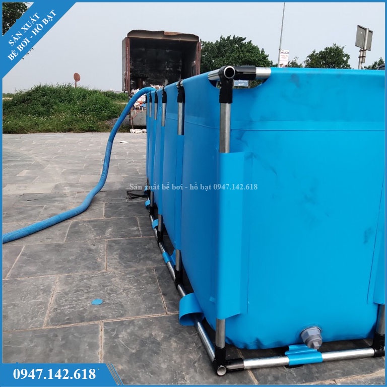 Bồn bạt nuôi cá, tank dưỡng cá KT 2x1.1x0.8m