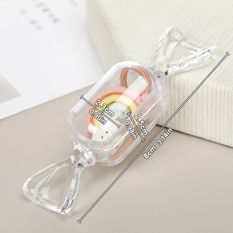 Hộp Đựng Trang Sức Hình Kẹo Bằng Nhựa Trong Suốt