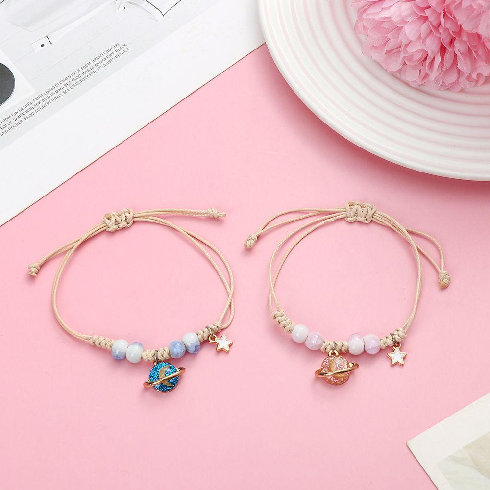 Vòng Tay Chuỗi Hạt Mặt Trăng Ngôi Sao Sáng Tạo Làm Quà Tặng Cho Bạn Gái Orentlii