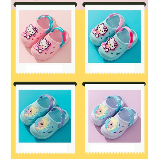 Dép sục NỮ HOÀNG BĂNG GIÁ chống trượt chống trơn cho bé hình công chúa ELSA ANNA FROZEN êm chân thoải mái