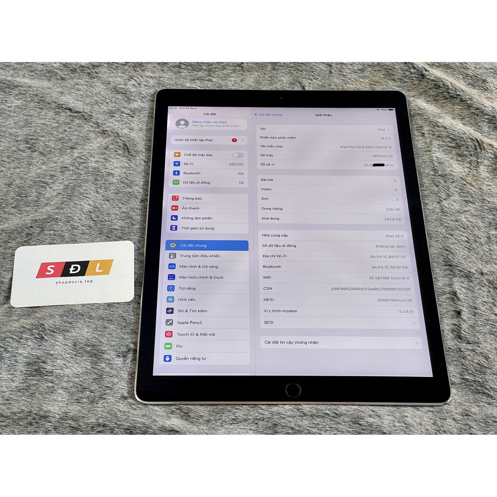 Máy tính bảng Apple iPad Pro 12.9 inch gen 2 256GB 4G bản KVT | BigBuy360 - bigbuy360.vn