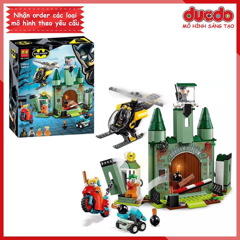 LARI 11349 Lắp ghép Batman tấn công The Joker Escape - Đồ chơi Xếp hình Mô hình Super Heroes 76138 BELA