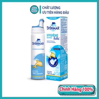 [NỘI ĐỊA PHÁP CHUẨN]Chai xịt muối/mũi cá heo xanh/vàng Sterimar - dùng hằng ngày cho bé từ 0m+ - MiMi House