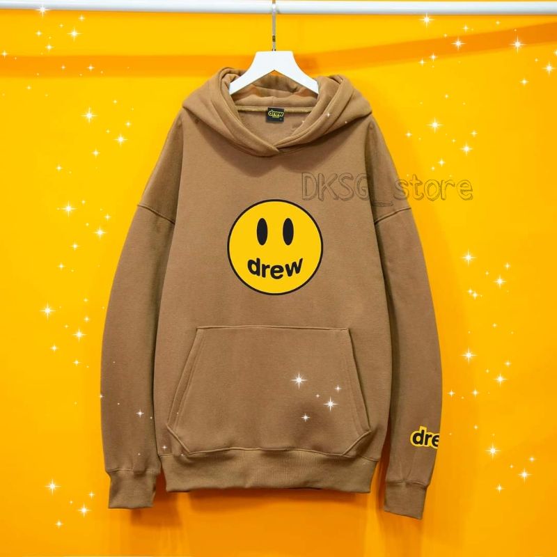 Áo Hoodie Drew Form Rộng , Chất Nỉ Bông Dày , Co Giãn 4 Chiều HD010 ( Kèm Hình Thật )