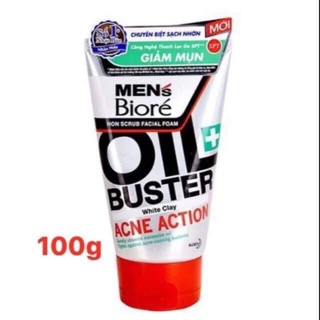 ( chính hãng ) SỮA RỮA MẶT CHO NAM SẠCH NHỜN GIẢM MỤN MEN'S BIORE 100ML