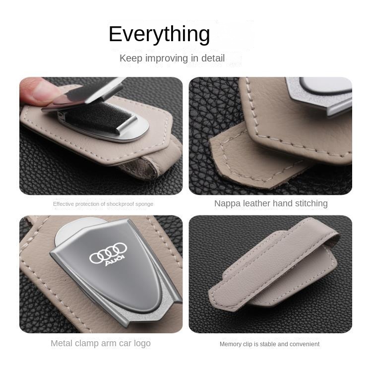 Hộp Đựng Mắt Kính Có Kẹp Gắn Xe Hơi Audi A6L / A5 / A4L / A3 / A1 / Q2L / Q3 / Q7 / Q5L