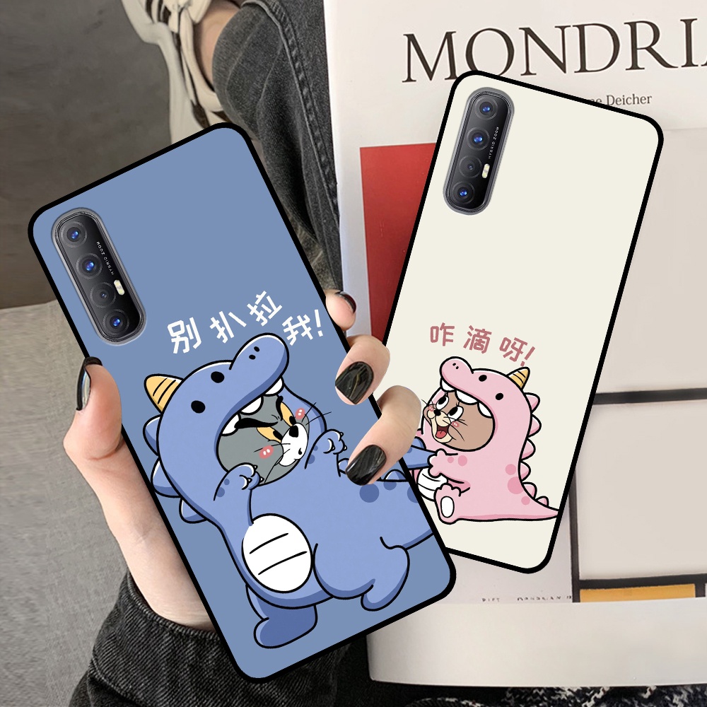 Ốp Oppo Reno 3 Pro in hình cặp đôi doremon, hổ, khủng long dễ thương