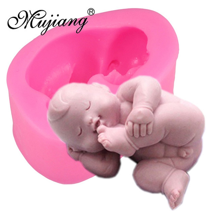 Khuôn Silicone Làm Bánh Tạo Hình Em Bé 3D Độc Đáo Tiện Dụng