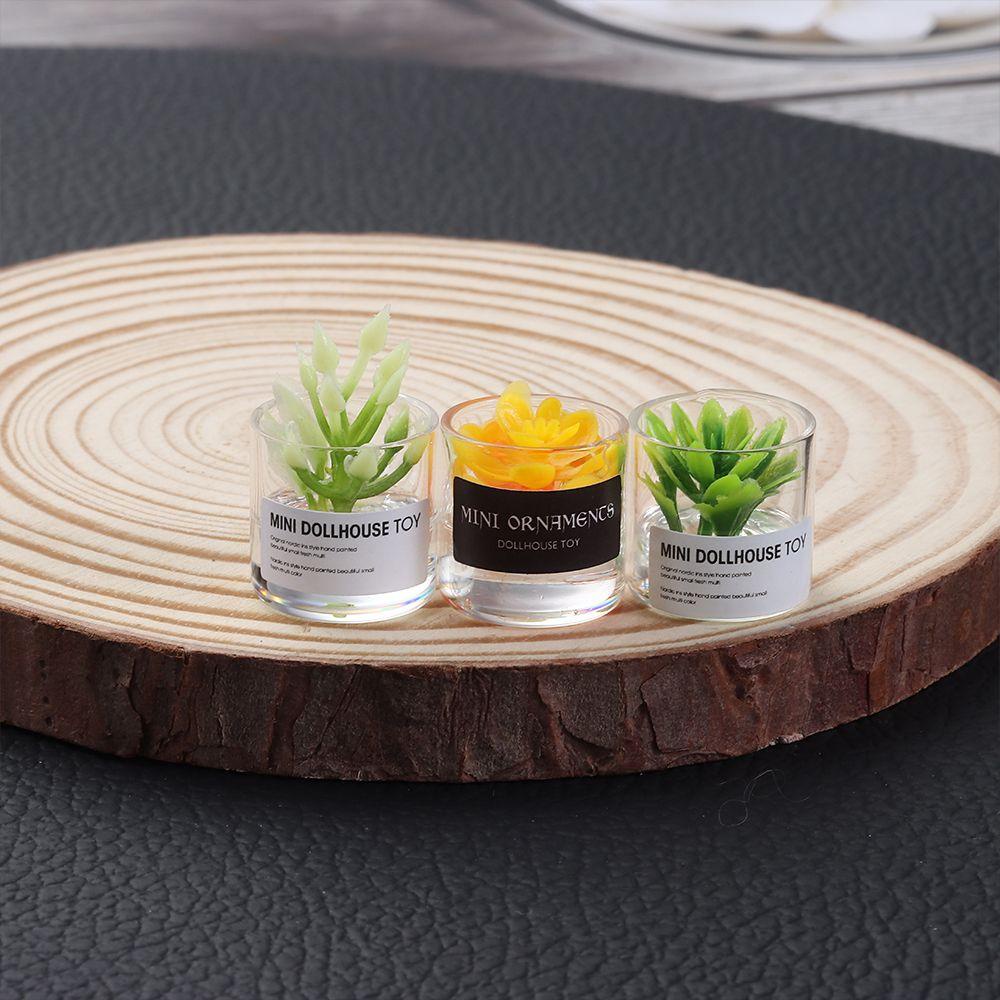 Bình Hoa Thủy Tinh Mini Tỉ Lệ 1: 12 / 1: 6 Trang Trí Nhà Búp Bê