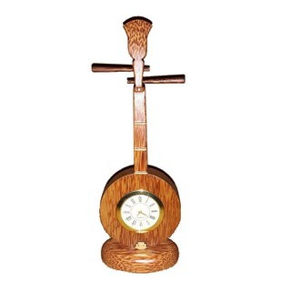 Đồng hồ bằng gỗ dừa hình đàn bầu / The clock by coconut wood monochord