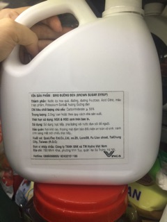 siro đường đen wings 2,5 lít