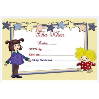 Set 100 tờ Thư Khen Ngợi