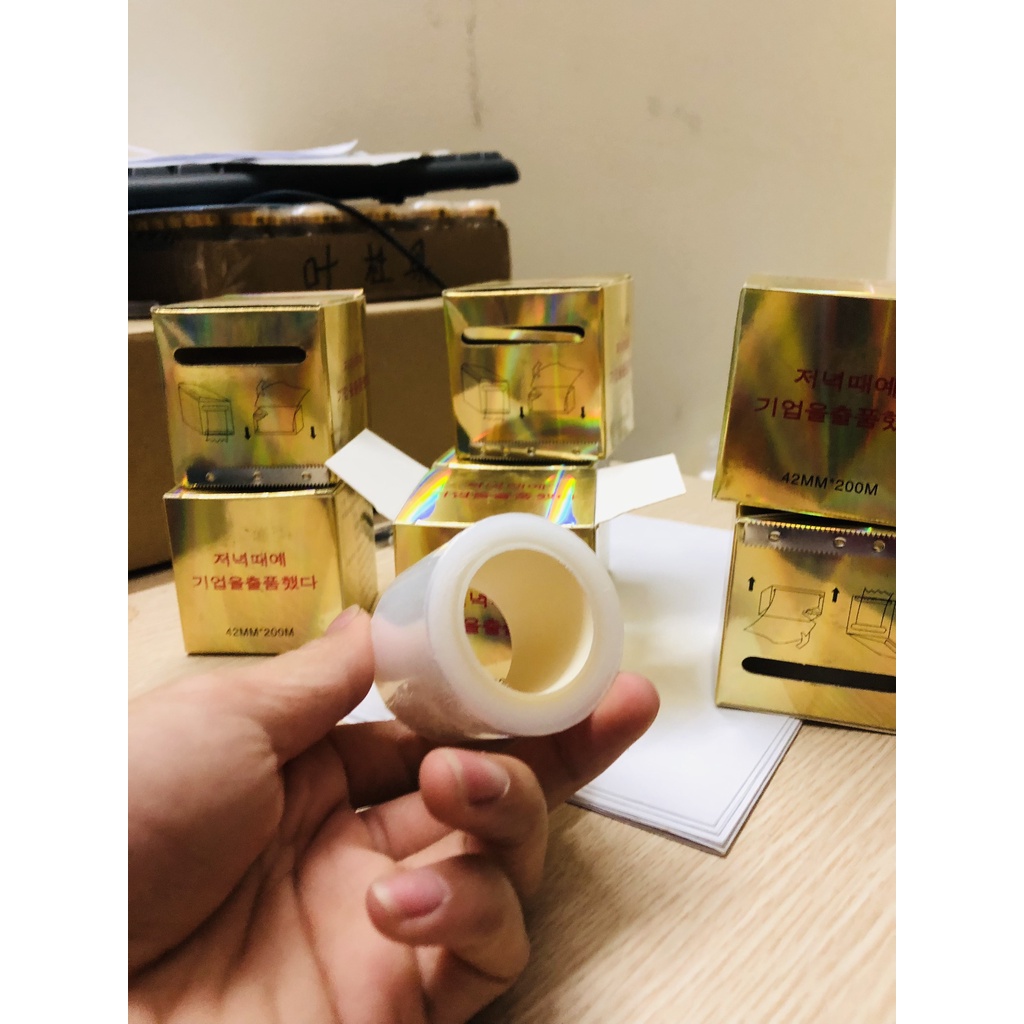 Cuộn nilong dễ bám - màng nilong ủ tê lông mày, môi, mí 42MM - 200MM