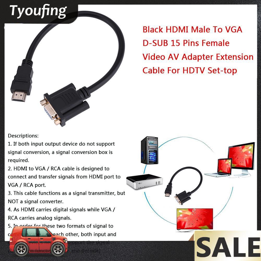 Cáp Chuyển Đổi Hdmi-Compatible Male Sang Vga D-Sub 15 Female Cho Hdtv