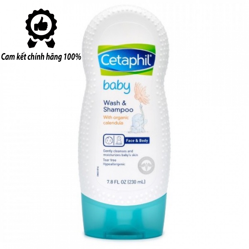 Sữa tắm gội toàn thân cho bé Cetaphil Baby Wash and Shampoo with Organic Calendula 230ml