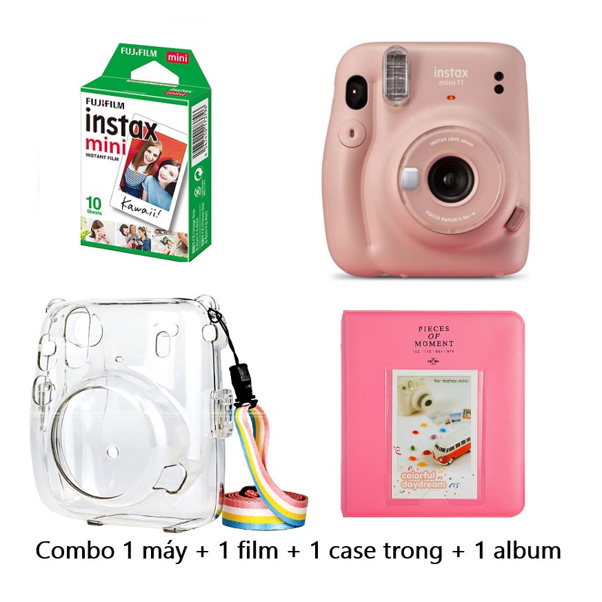 Instax Mini 11- Combo máy chụp ảnh lấy ngay Mini 11 khác nhau (Chính hãng) -10 tấm film ảnh