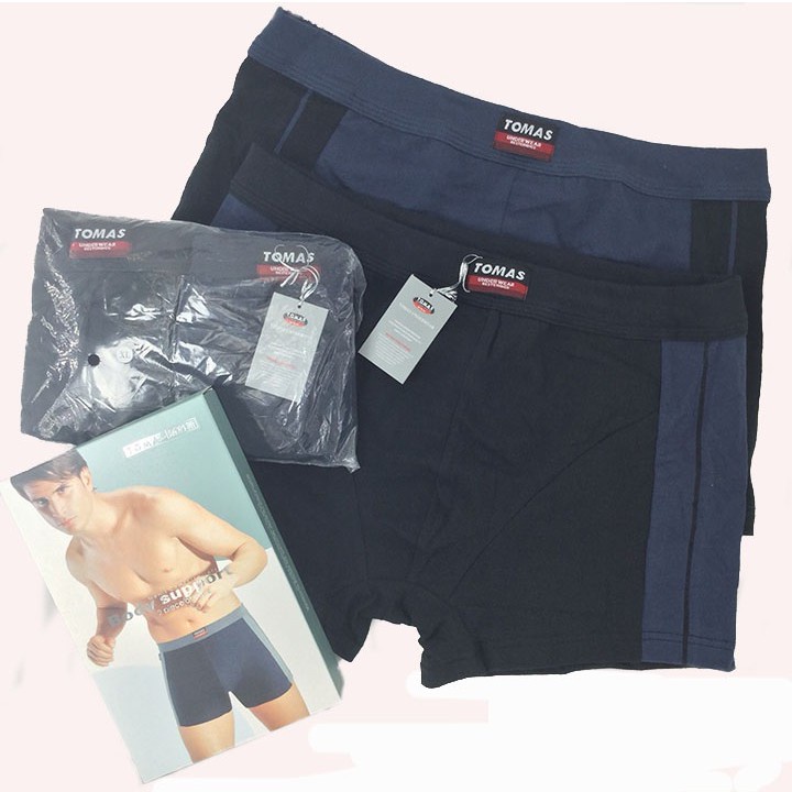 Quần lót cotton nam dáng đùi, co giãn đàn hồi, thống thoáng thấm hút tốt, Quần sịp nam tomas dáng đùi chính hãng cao cấp