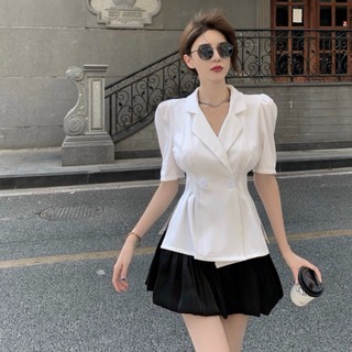 Sét áo vest trắng đen quần bí