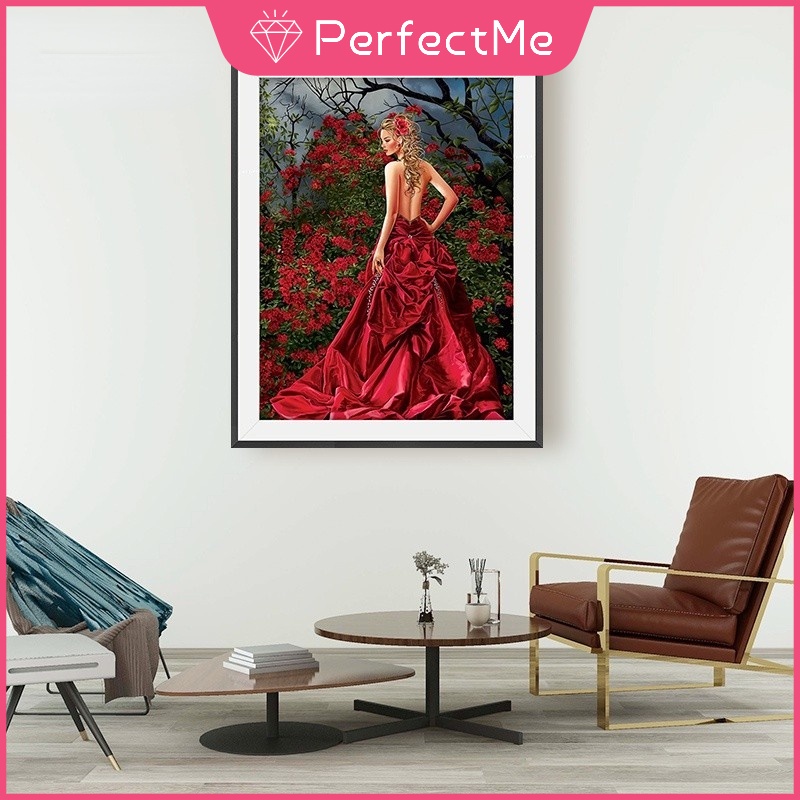 Bộ tranh đính đá tự làm hiệu ứng nghệ thuật 30X40CM trang trí nội thất