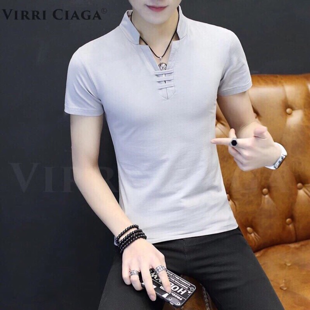 ÁO THUN NAM CỔ THỜI TRANG CAO CẤP MS002