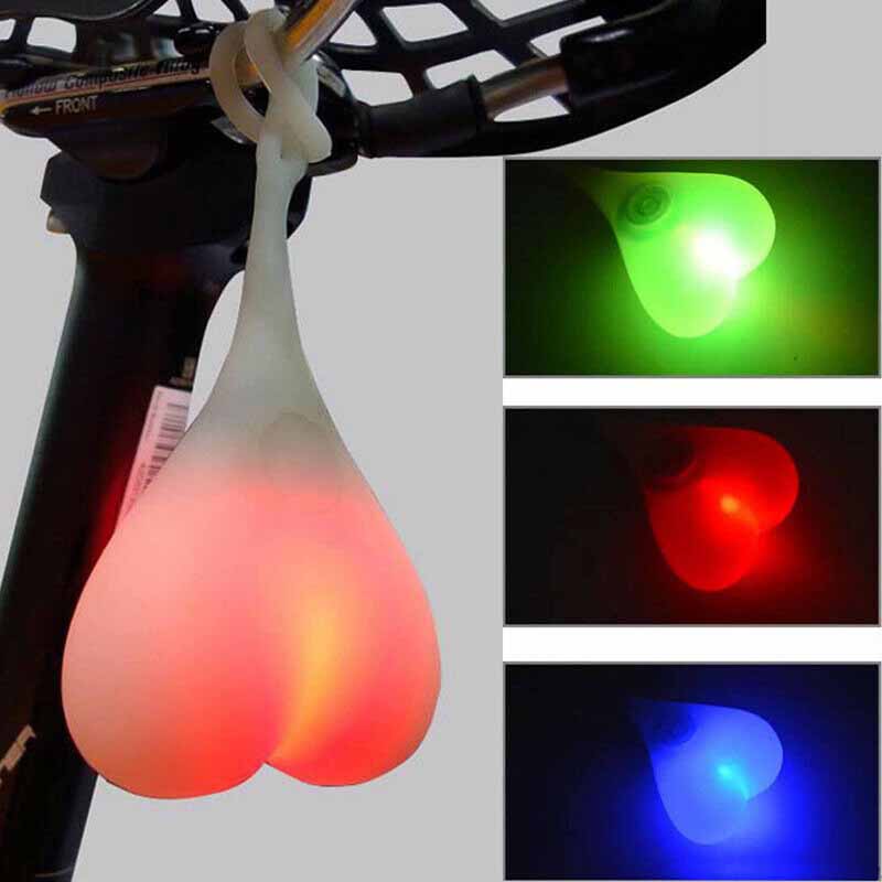 Đèn Led đuôi xe đạp hình trái tim bằng Silicone chống nước
