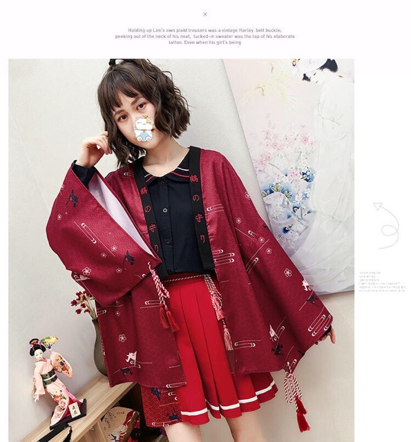 [Order] YAS0517-Áo haori Nhật Bản in hạc giấy | BigBuy360 - bigbuy360.vn