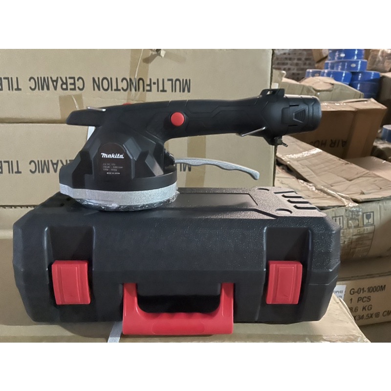 Máy ốp lát gạch hai chức năng TOPVEL Đế nhôm dùng pin-Hít gạch và đầm rung