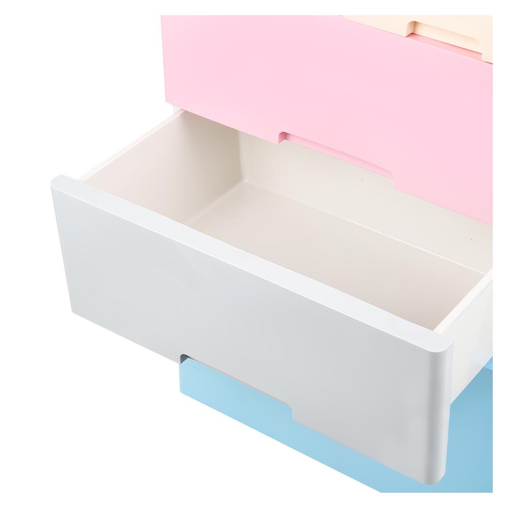 HomeBase STACKO Tủ đựng đồ 4 ngăn bằng nhựa có bánh xe Thái Lan A58 58X38X98.5cm nhiều màu