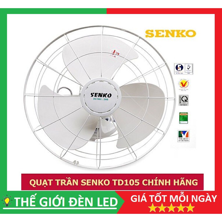 Quạt treo trần đảo Senko TD 105 Bảo hành 12 tháng hàng chính hãng