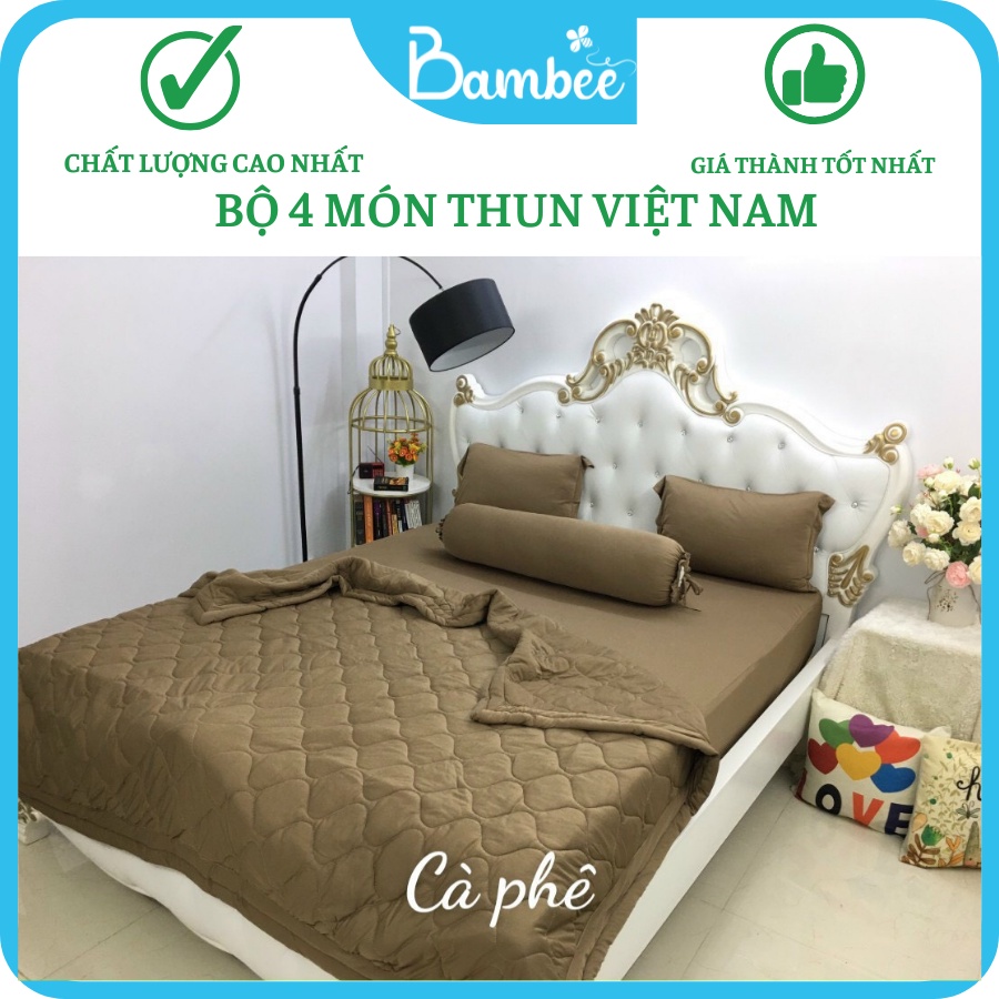 Bộ Ga Thun Lạnh 1 Màu Hàn Quốc 4 món, Bộ Ga Trơn 1 Màu HQ | BigBuy360 - bigbuy360.vn