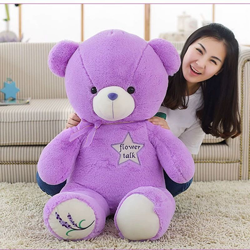 Gấu teddy Nhồi Bông Màu Tím lavender Dành Cho Bé Gái