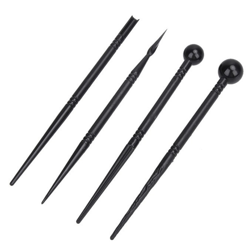 Set 4 Bút Khắc Hình Cánh Hoa Trang Trí Bánh Kem