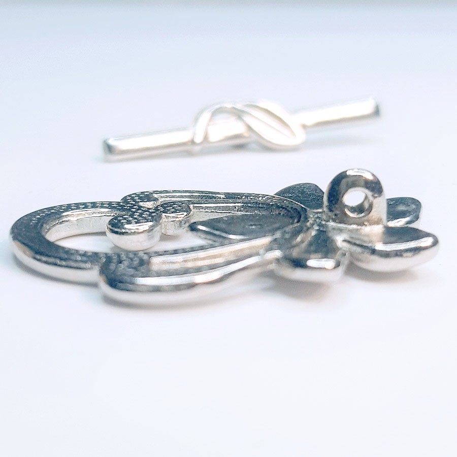 Phụ kiện trang sức (DIY) - Chốt khóa Móc chéo kiểu OT hoa lan làm vòng cổ vòng tay - K14T