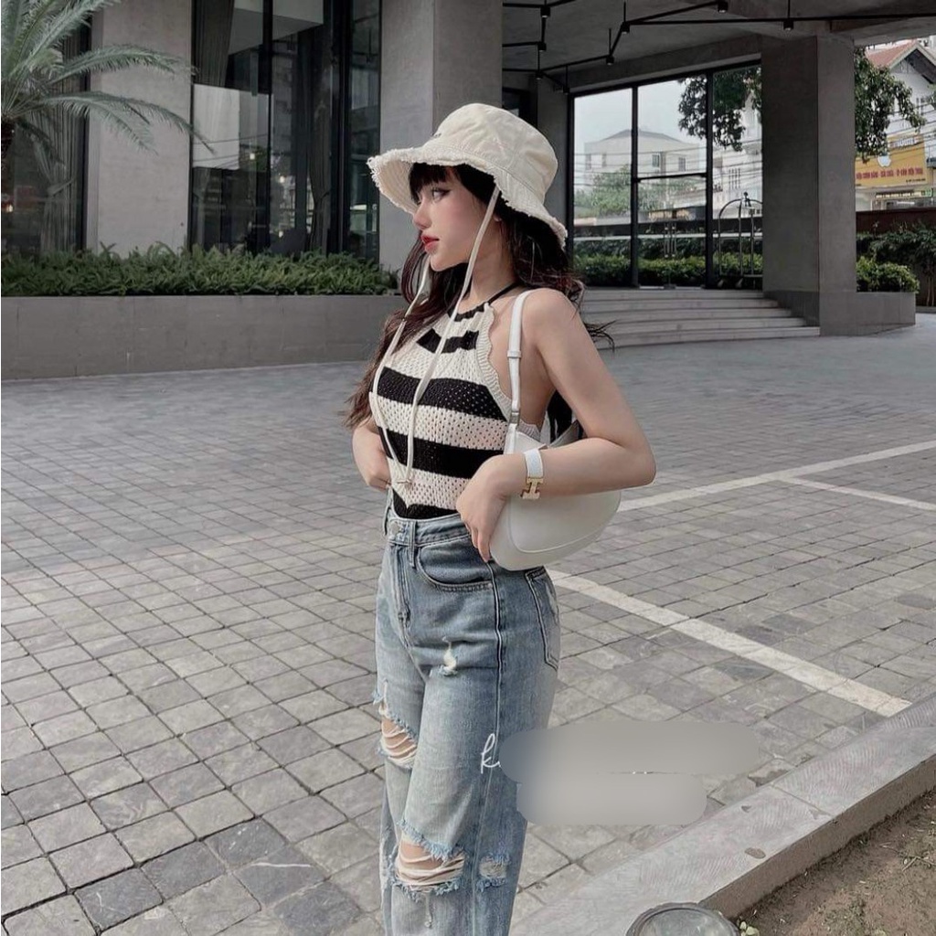 [ FreeShip ] Quần jean ống rộng lưng cao mẫu mới hottrend - Quần bò rách kiểu chất jean mềm fom chuẩn đẹp