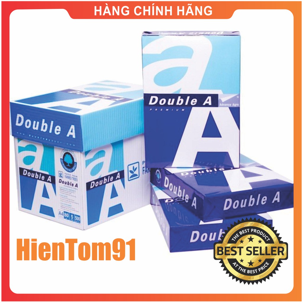 Giấy A4 Double A 70 gsm chất liệu giấy cao cấp đạt chuẩn thích hợp dùng trong văn phòng trường học