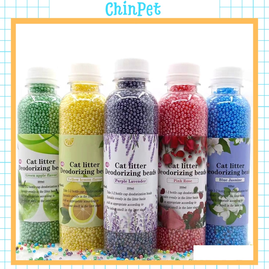 Hạt khử mùi cát vệ sinh cho mèo, viên than hoạt tính giảm mùi hôi cát mèo - chinpet